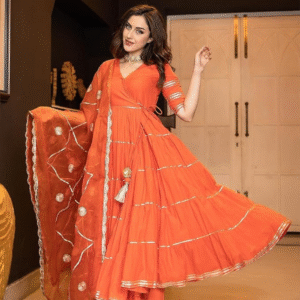 Women Neria Gotapatti Tier Suit Set