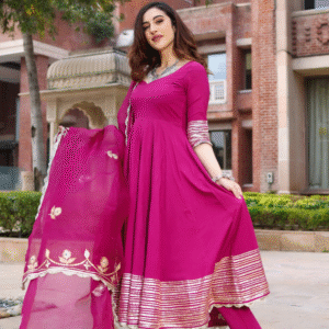 Sparkling Purple Gotapatti Suit Set